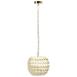 Wyld And Coco Naturenest Coconut Shell Pendant Lamp Beige Natural Boho, W26 X D26 X H102Cm - thumbnail 1