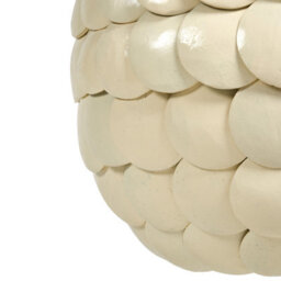 Wyld And Coco Naturenest Coconut Shell Pendant Lamp Beige Natural Boho, W26 X D26 X H102Cm - thumbnail 7