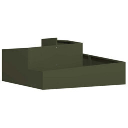Berkfield Garden Planter Olive Green 100 X 100 X 50 Cm Steel - thumbnail 2