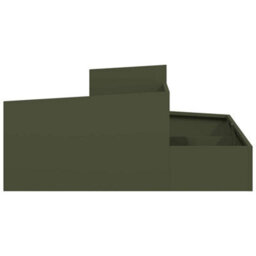 Berkfield Garden Planter Olive Green 100 X 100 X 50 Cm Steel - thumbnail 6