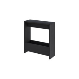 Decortie Simpi Black Wood Slim End Table With Magazine Rack (H) 60Cm - thumbnail 2