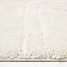 Homescapes Cotton Tufted Rug Union Jack Plain Embossed Mat Ivory Cream,50 X 80 Cm - thumbnail 4