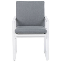 Beliani Set Of 4 Garden Chairs With Cushions Pancole Fabric Grey - thumbnail 5