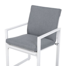 Beliani Set Of 4 Garden Chairs With Cushions Pancole Fabric Grey - thumbnail 7