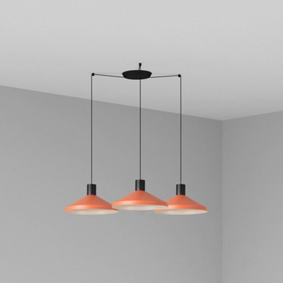 Luminosa Lighting Luminosa Kombo Cluster Pendant Ceiling Light Orange, E27