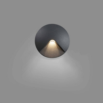Luminosa Lighting Luminosa Uve Led Outdoor Recessed Wall Light Dark Grey Ip44 - image 1