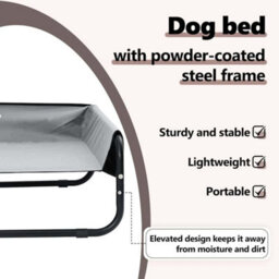 Vidaxl Dog Bed Folding Manual Light Grey 70 X 70 X 28.5 Cm Steel - thumbnail 8