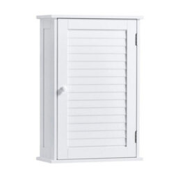 Bathroom Cabinet Wall Mounted Single Shutter Door White Storage - thumbnail 6