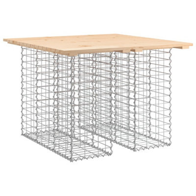 Berkfield Rustic Garden Bench Gabion Design 100X102X72 Cm Solid Wood Pine - image 1