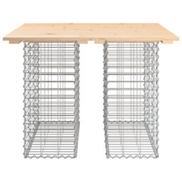 Berkfield Rustic Garden Bench Gabion Design 100X102X72 Cm Solid Wood Pine - thumbnail 3