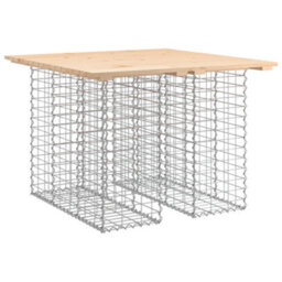 Berkfield Rustic Garden Bench Gabion Design 100X102X72 Cm Solid Wood Pine - thumbnail 1
