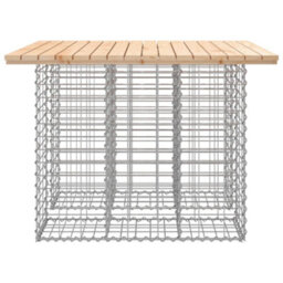 Berkfield Rustic Garden Bench Gabion Design 100X102X72 Cm Solid Wood Pine - thumbnail 4