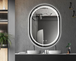 Belofay 600 X 800 mm Oval Bathroom Led Mirror, Wall Mounted, Illuminated Led Lights, Toughened Glass