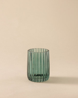 Cosmic Toothbrush Holder, Tumbler, Resistant Glass, 8Cm Diameter, Free-Standing, Ambar Rose, Lido Collection - image 1
