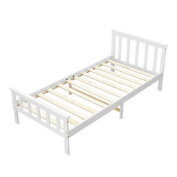 White Solid Pine Wood Standard 3Ft Single Bed Frame Bedroom - thumbnail 6