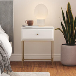 Dorel Effie 1 Drawer Nightstand In White - thumbnail 3