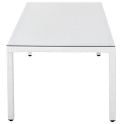 Beliani Garden Dining Table Italy 220 Cm 100 Cm Glass White - thumbnail 5