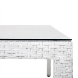 Beliani Garden Dining Table Italy 220 Cm 100 Cm Glass White - thumbnail 7