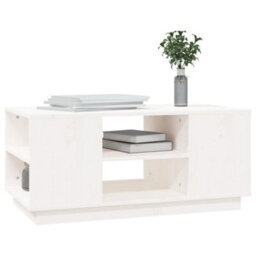 Walplus Coffee Table White 90X49X40.5 Cm Solid Wood Pine - thumbnail 4