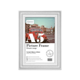 A5 White Ornate Picture Frame (21 X 14.7Cm) Poster, Photo, Artwork, Gallery Wall Or Print - thumbnail 1