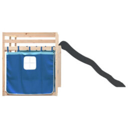Berkfield Bunk Bed Without Mattress With Slide And Curtains Blue 90X190 Cm Single - thumbnail 9
