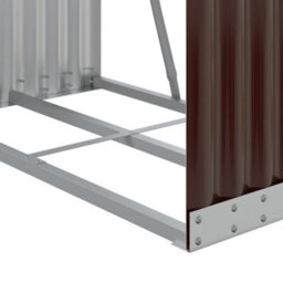 Walplus Log Holder Brown 80X45X120 Cm Galvanised Steel - thumbnail 7
