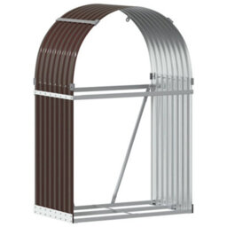 Walplus Log Holder Brown 80X45X120 Cm Galvanised Steel - thumbnail 2