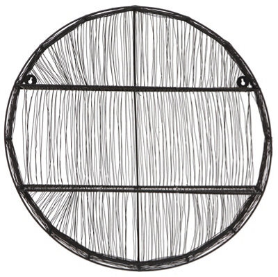 Orsina Gold Wire Round Wall Shelf, Modern Metal Wall Shelf, Luxury Gold Wall Shelf, Wall Shelf For Living Room - image 1