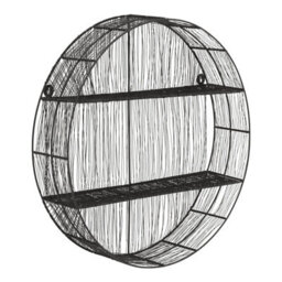 Orsina Gold Wire Round Wall Shelf, Modern Metal Wall Shelf, Luxury Gold Wall Shelf, Wall Shelf For Living Room - thumbnail 2