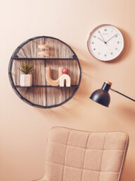 Orsina Gold Wire Round Wall Shelf, Modern Metal Wall Shelf, Luxury Gold Wall Shelf, Wall Shelf For Living Room - thumbnail 6