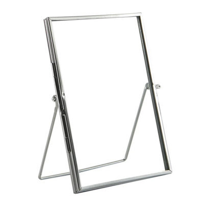 "Nicola Spring Standing Metal Photo Frames - 5"" X 7"" - Silver - Picture Frame Freestanding Frame Display Poster Frame - Set Of 2" - image 1