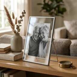 "Nicola Spring Standing Metal Photo Frames - 5"" X 7"" - Silver - Picture Frame Freestanding Frame Display Poster Frame - Set Of 2" - thumbnail 7
