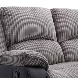 More4Homes Postana Manual High Back Jumbo Cord Fabric Recliner 2 Seater Sofa (Grey) - thumbnail 5