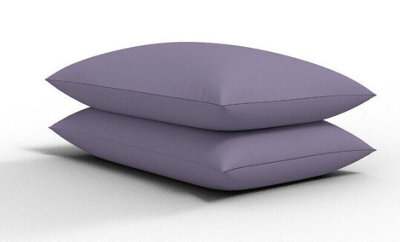 CHILIMILII Polycotton Pair Of Pillowcases Plain Dyed Housewife Pillow Covers 50X75 Cm