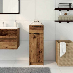 Walplus Bathroom Cabinet Old Wood 32 X 34 X 90 Cm Engineered Wood - thumbnail 4