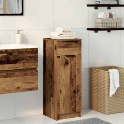 Walplus Bathroom Cabinet Old Wood 32 X 34 X 90 Cm Engineered Wood - thumbnail 1