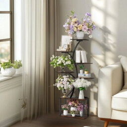 7 Tiers Metal Tree Shaped Plant Shelf Organizer Stand - thumbnail 5