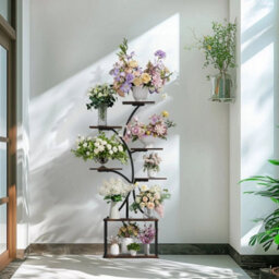 7 Tiers Metal Tree Shaped Plant Shelf Organizer Stand - thumbnail 6