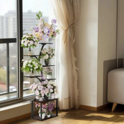 7 Tiers Metal Tree Shaped Plant Shelf Organizer Stand - thumbnail 3