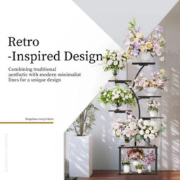 7 Tiers Metal Tree Shaped Plant Shelf Organizer Stand - thumbnail 1