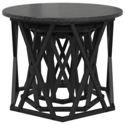 Berkfield Nesting Side Tables 3 Pcs Black Oak Engineered Wood - thumbnail 5