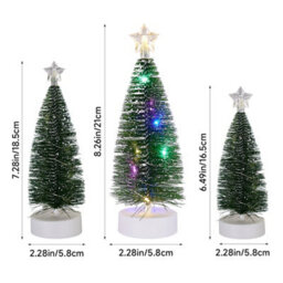 Living And Home 3-Piece Christmas Four-Color Light Glowing Christmas Tree Home Decoration - thumbnail 7