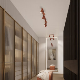 Luminosa Lighting Luminosa Karbon Minimalist Single Wall Spotlight Red Ochre - thumbnail 9