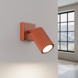 Luminosa Lighting Luminosa Karbon Minimalist Single Wall Spotlight Red Ochre - thumbnail 3