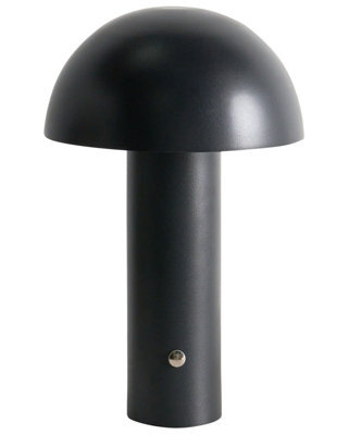 Wyld And Coco Mushroom Led Table Lamp Black - Wireless Rechargeable, Touch Dimmable, Indoor Outdoor - image 1