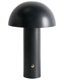 Wyld And Coco Mushroom Led Table Lamp Black - Wireless Rechargeable, Touch Dimmable, Indoor Outdoor - thumbnail 1