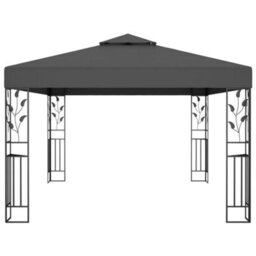 Berkfield Durable Gazebo With Double Roof 3X4M Anthracite - thumbnail 3