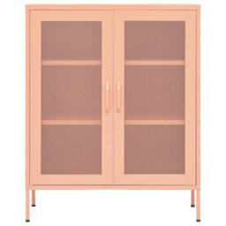 Vidaxl Storage Cabinet Pink 80X35X101.5 Cm Steel - thumbnail 3