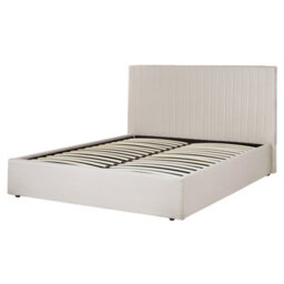 Beliani Ottoman Bed Fabric Vion 160 X 200 Cm (Eu King Size) Light Beige - thumbnail 6
