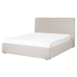 Beliani Ottoman Bed Fabric Vion 160 X 200 Cm (Eu King Size) Light Beige - thumbnail 4